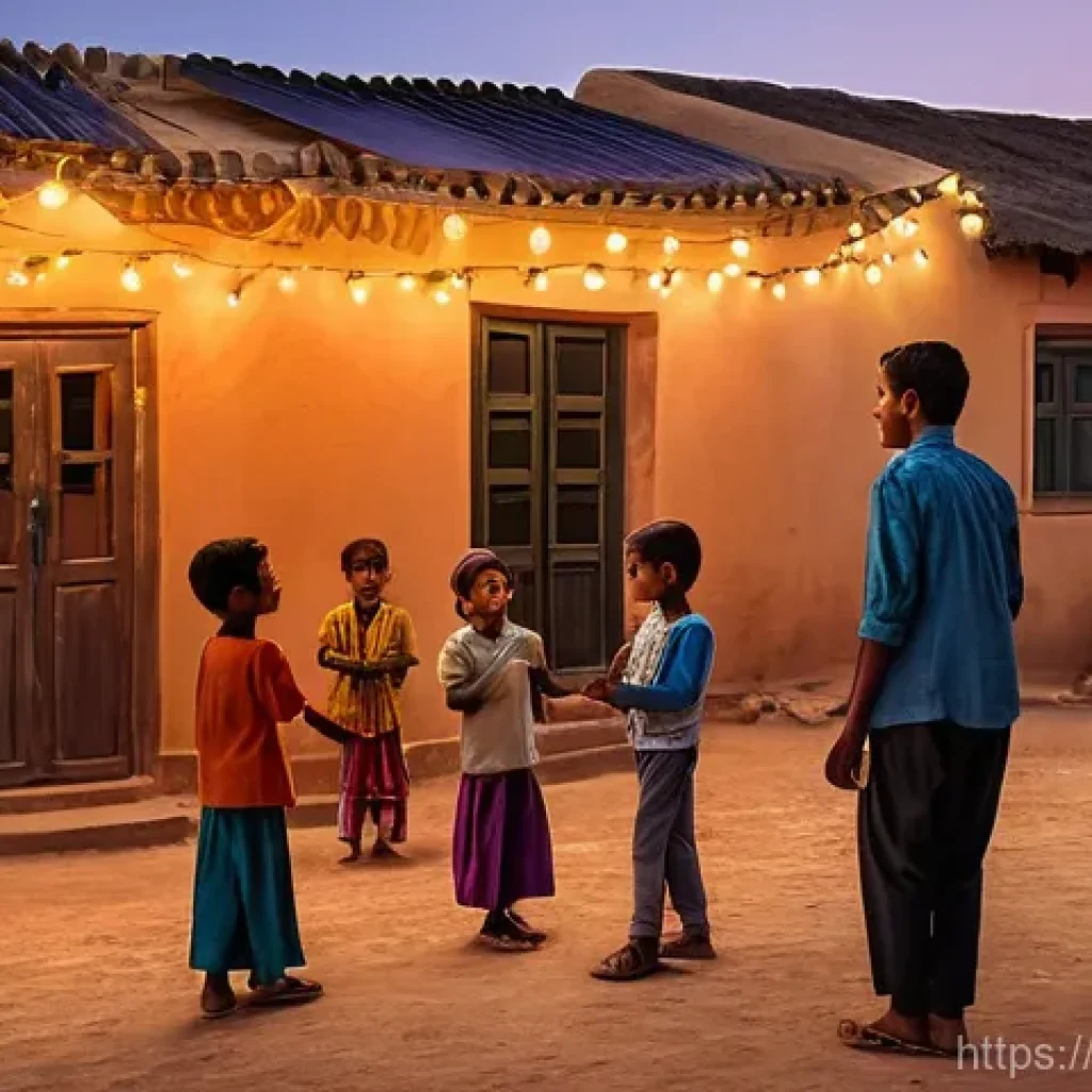 전기기사와 태양광 발전 설계 - **Prompt 1: A Glimmer of Hope in a Remote Village**
"A heartwarming scene in a remote, sun-drenc...