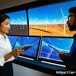 전기기사와 배터리 저장 기술 - **Prompt 1: Ingenuity in Renewable Energy Integration**
"A diverse team of male and female elect...