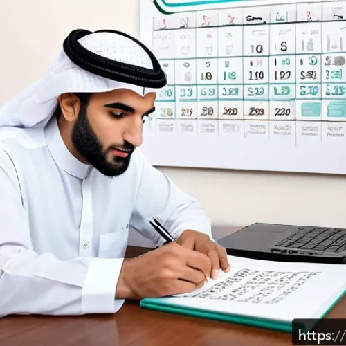 전기기사 시험 응시료 절약법 - A focused young Arab electrical engineer in professional attire studying at a modern desk with Arabi...