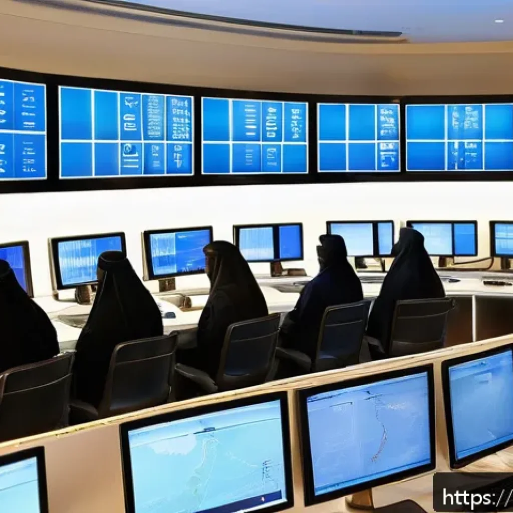 전기분야에서의 고객 신뢰 구축 사례 - A modern Middle Eastern electricity company customer service center, featuring a diverse group of fr...